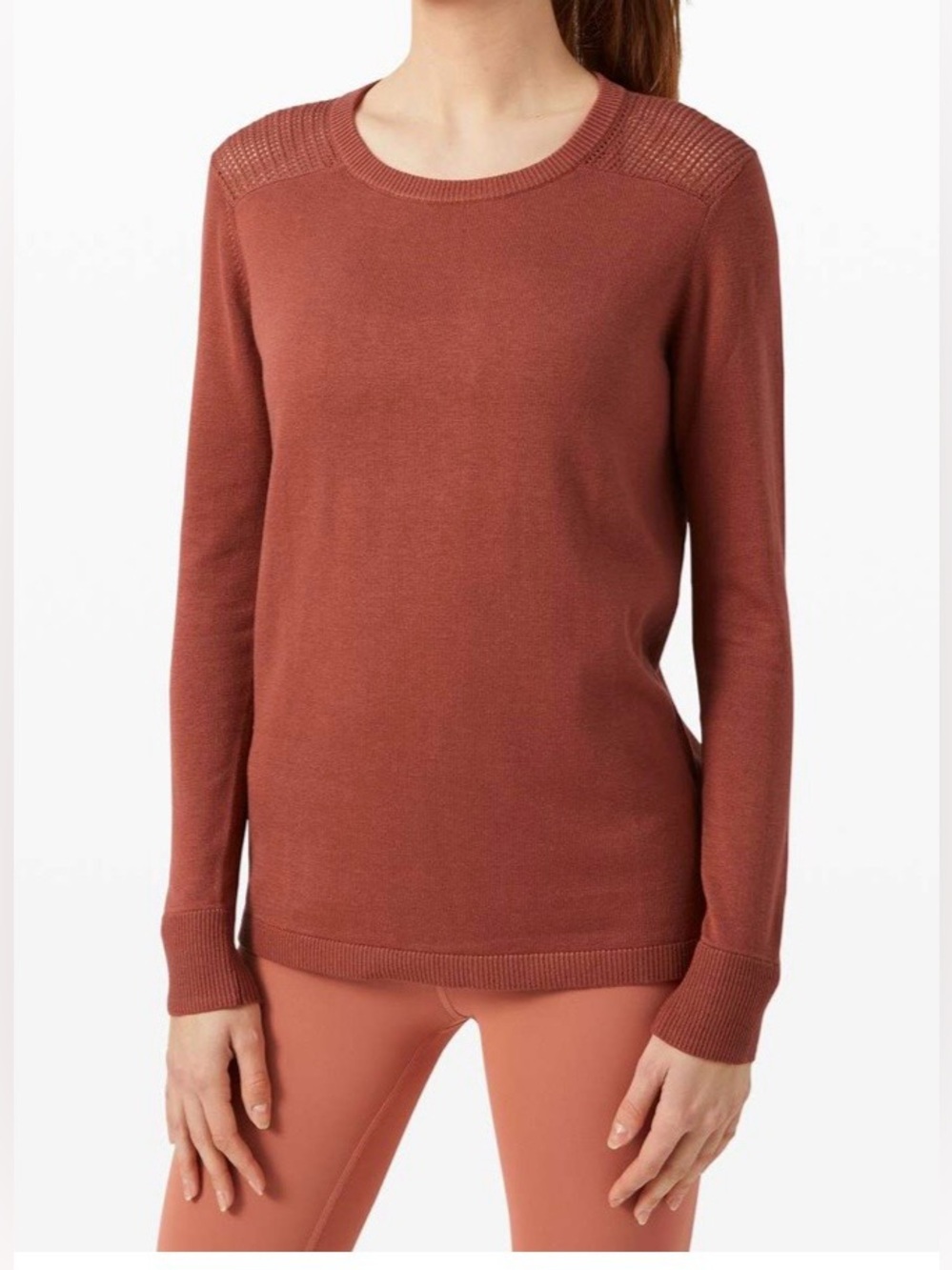 Lululemon Back to Balance Long Sleeve Sweater, size 6, Rustic Clay
#218